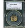 Image 3 : 1862 1C  MS66 PCGS. Bright, satiny luster rolls acr