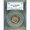 Image 1 : 1864 1C  Bronze No L MS64 Red PCGS. Sharply struck