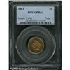 Image 1 : 1861 1C  PR63 PCGS. Crisply defined with good refle