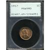 Image 1 : 1917 1C  MS65 Red PCGS. Each side is awash in brigh
