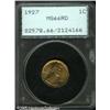 Image 1 : 1927 1C  MS66 Red PCGS. Brassy coloration displays