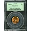 Image 1 : 1952-D 1C  MS67 Red PCGS. Even fiery-red mint luste