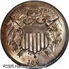 Image 1 : 1864 2C  Small Motto MS66 Red and Brown NGC. FS-000