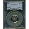 Image 1 : 1861 3CS  MS66 PCGS. Terrific multicolored toning a