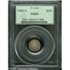 Image 1 : 1862/1 3CS  MS64 PCGS. The underdigit 1 is found wi