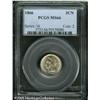 Image 1 : 1866 3CN  MS66 PCGS. Lustrous surfaces are lightly