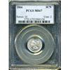 Image 3 : 1866 3CN  MS67 PCGS. Bright, lustrous surfaces that