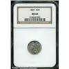 Image 1 : 1869 3CN  MS66 NGC. This example is tied for the fi