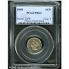 1868 3CN  PR65 PCGS. Speckles of milky-gray patina
