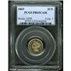 Image 1 : 1869 3CN  PR65 Cameo PCGS. Adequately struck, with