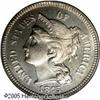 Image 1 : 1875 3CN  PR65 Cameo PCGS. Untoned with ample refle