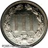 Image 2 : 1875 3CN  PR65 Cameo PCGS. Untoned with ample refle