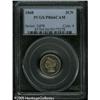 Image 3 : 1868 3CN  PR66 Cameo PCGS. Impressive white on blac
