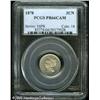 Image 1 : 1878 3CN  PR66 Cameo PCGS. Pale gray color with iri