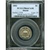 Image 1 : 1883 5C  Shield PR66 Cameo PCGS. Golden-gray patina