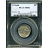 Image 1 : 1920-D 5C  MS63 PCGS. Fairly well detailed on the o