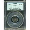 Image 1 : 1861 H10C  MS66 PCGS. Intensely toned with blue, gr