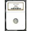 Image 3 : 1871-S H10C  MS66 NGC. The S mintmark is inside the