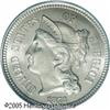 Image 1 : 1873 3CN  Closed 3 MS66 PCGS. Unlike the 1873 logot