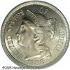 Image 1 : 1888 3CN  MS68 PCGS. The penultimate date in the Th