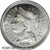 Image 1 : 1870 3CN  PR66 Cameo PCGS. An amply mirrored repres