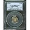 Image 3 : 1887/6 3CN  PR67 Cameo PCGS. A sharply struck and u