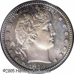 1914 25C  PR67 Cameo PCGS. An exquisite specimen th