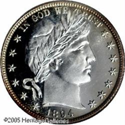 1894 50C  PR68 Cameo PCGS. Rich honey-gold color il