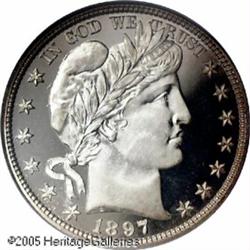 1897 50C  PR68 Deep Cameo PCGS. Outstanding white o