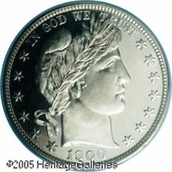 1900 50C  PR67 Cameo PCGS. Noticeable Cameo frost d