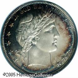 1901 50C  PR67 Cameo PCGS. Gorgeous golden-brown an