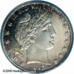 1910 50C  PR67 Cameo PCGS. Among business strike Ba