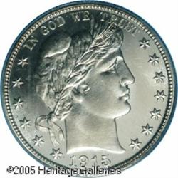 1915 50C  PR67 Cameo PCGS. The 1915 Barber Half Dol