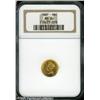 1887 G$1  MS64 NGC. Bright yellow-gold surfaces exh