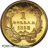Image 2 : 1858 G$1  PR65 Cameo PCGS. Like most of the pre-188