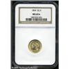 Image 3 : 1854 $2 1/2  MS65   NGC.  The 1854 is a readily av