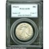 Image 1 : 1916-S 50C  AU58 PCGS. The silver-gray surfaces ret