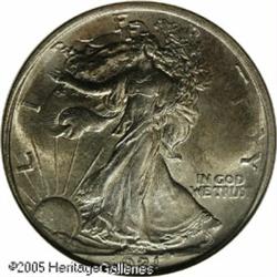 1921 50C  MS61 Double Struck ANACS. It is rare enou