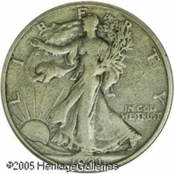 1921-S 50C  VF35 ANACS. Almost always seen in somet