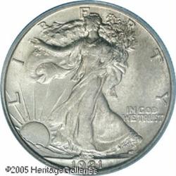 1921-S 50C  MS64 PCGS. Although not the lowest mint