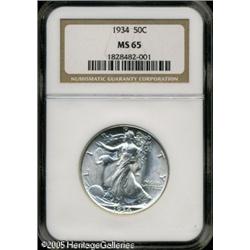 1934 50C  MS65 NGC. A totally brilliant Gem with st