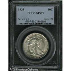 1935 50C  MS65 PCGS. Adequately struck and lightly