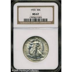 1935 50C  MS67 NGC. Especially vibrant and without