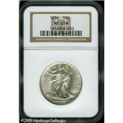 1936 50C  MS67   NGC. A brilliant and fully lustro