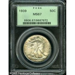 1939 50C  MS67 PCGS. Fully brilliant and sharply st