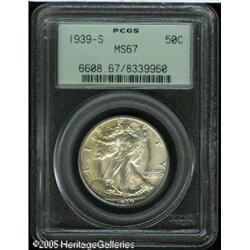 1939-S 50C  MS67 PCGS. Well struck and brilliant, w