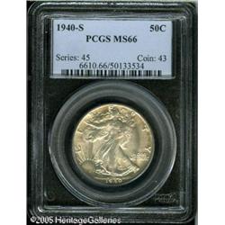 1940-S 50C  MS66 PCGS. A frosty Gem and far finer t