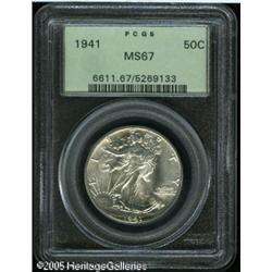1941 50C  MS67 PCGS. Well struck with satiny luster