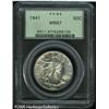 Image 1 : 1941 50C  MS67 PCGS. Well struck with satiny luster