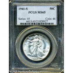 1941-S 50C  MS65 PCGS. A lovely Gem that has blazin